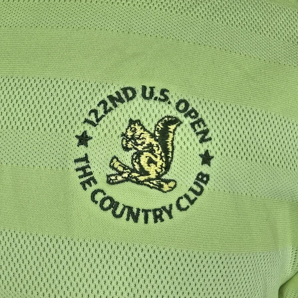 Adidas Polo Shirt Mens M‎ 122nd US Open Golf Tournament The Country Club Green
